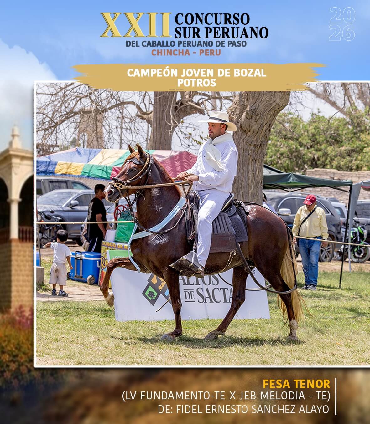 fidel sanchez alayo campeon joven caballo paso 2026